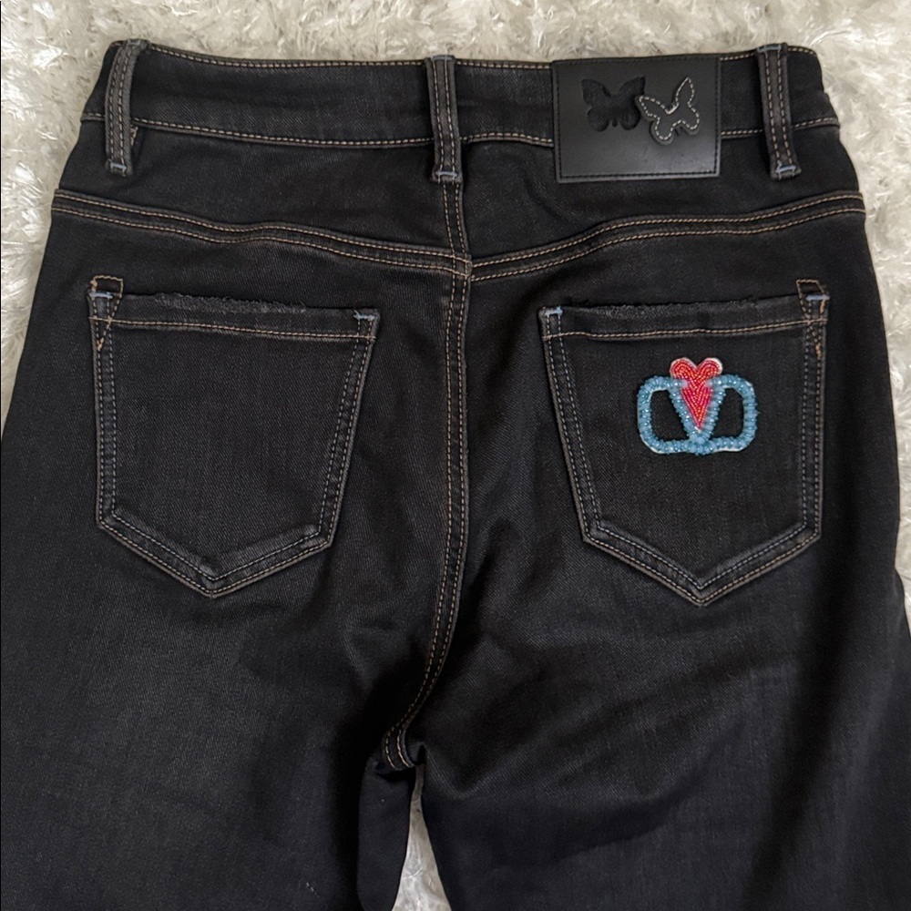 Valentino made in Italy 🇮🇹 black Jeans size M - Picture 2 of 7